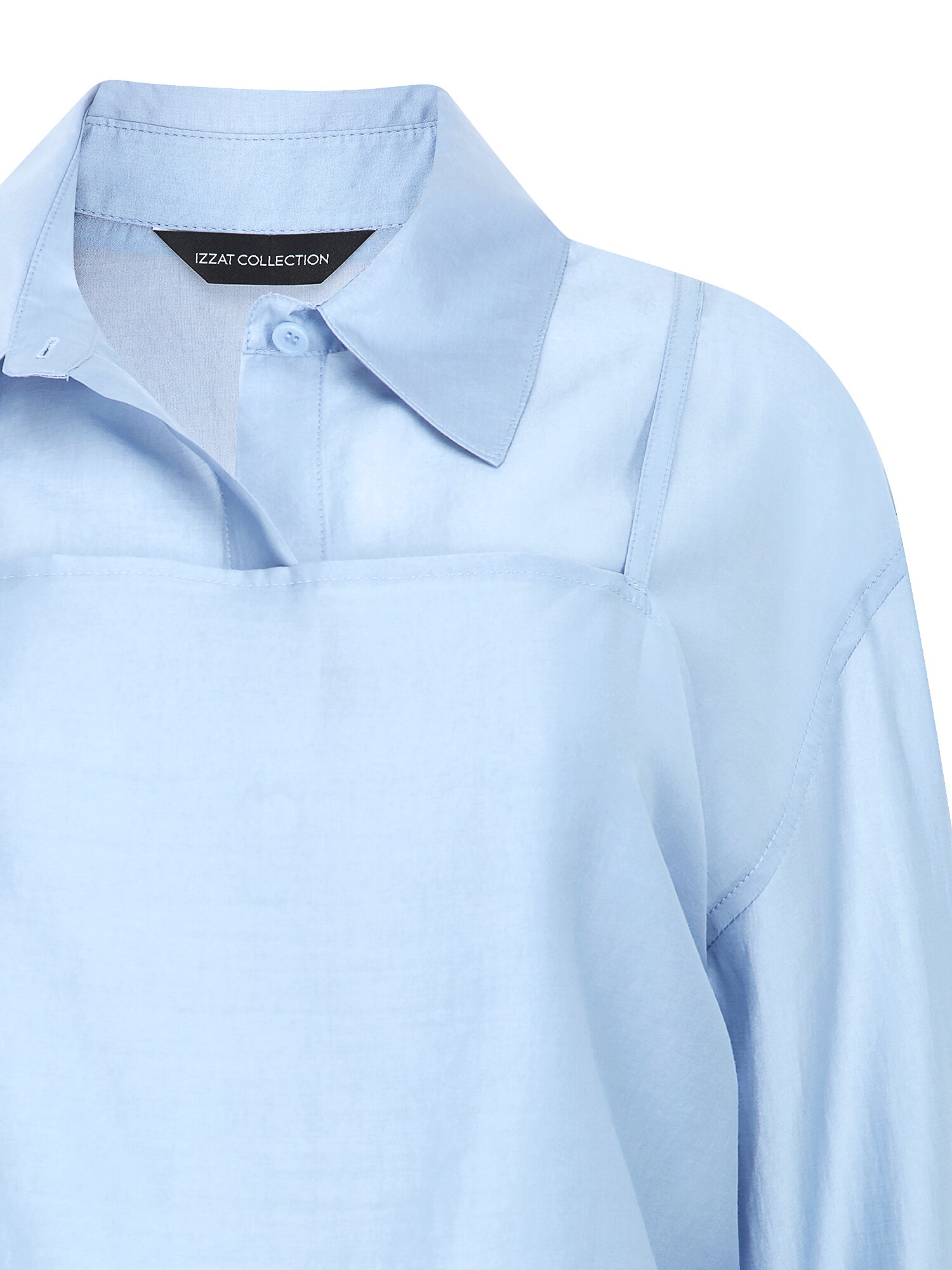 시스루 블라우스 +뷔스티에 세트 (BLUE)