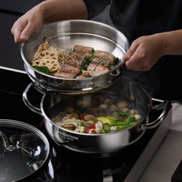 바겐슈타이거 스텐 멀티 2단 스팀팟 28cm 찜기 냄비 찜냄비