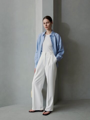 레귤러 베이직 린넨 셔츠_소라