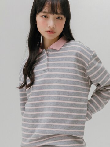 소프트 카라 스트라이프 티셔츠 (2color)