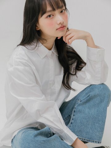 베이직 멜로우 자수 셔츠 (2color)