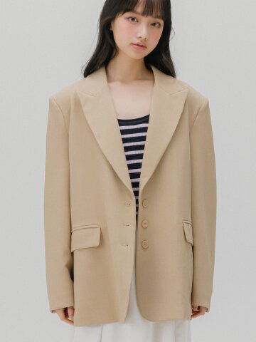 3 버튼 블레이저 (베이지)