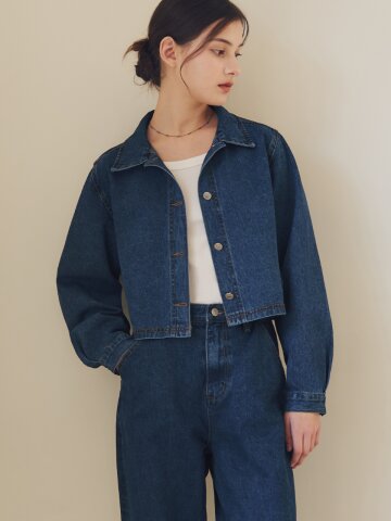 패치 데님 셔츠 자켓 / 인디고
