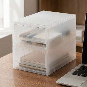 HICKIES 모듈형 데스크 오거나이저 공간정리 높은서랍 2단 DO160