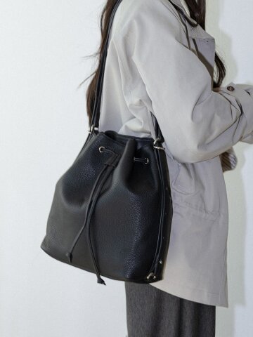 LS_Minimal bucket shoulder bag_2color