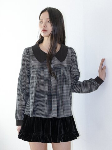LS_Doll collar check shirt_2color