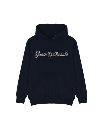 REAL THREE LOGO HOODY [NAVY]
