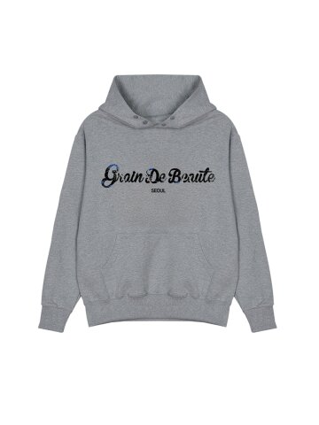 REAL THREE LOGO HOODY [GRAY]
