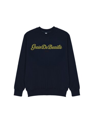 SEWING LETTERING SWEAT [NAVY]
