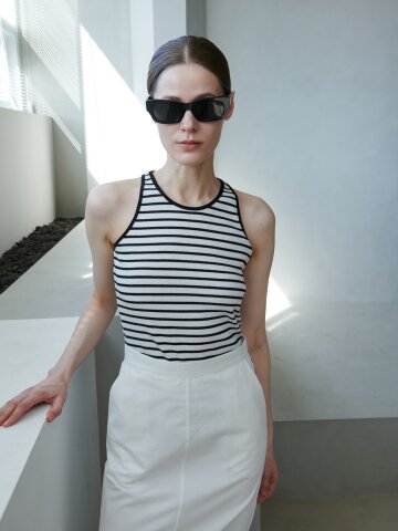 슬리브리스 골지 탑_스트라이프