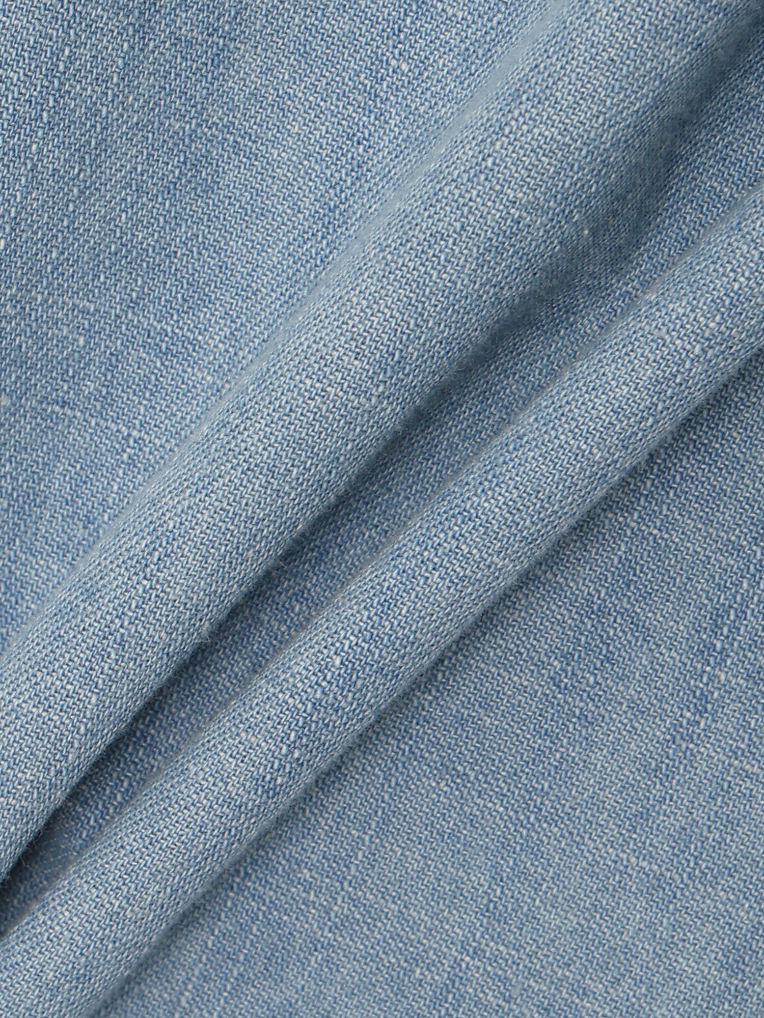 오픈 칼라 데님 롱 원피스 (LIGHT BLUE)