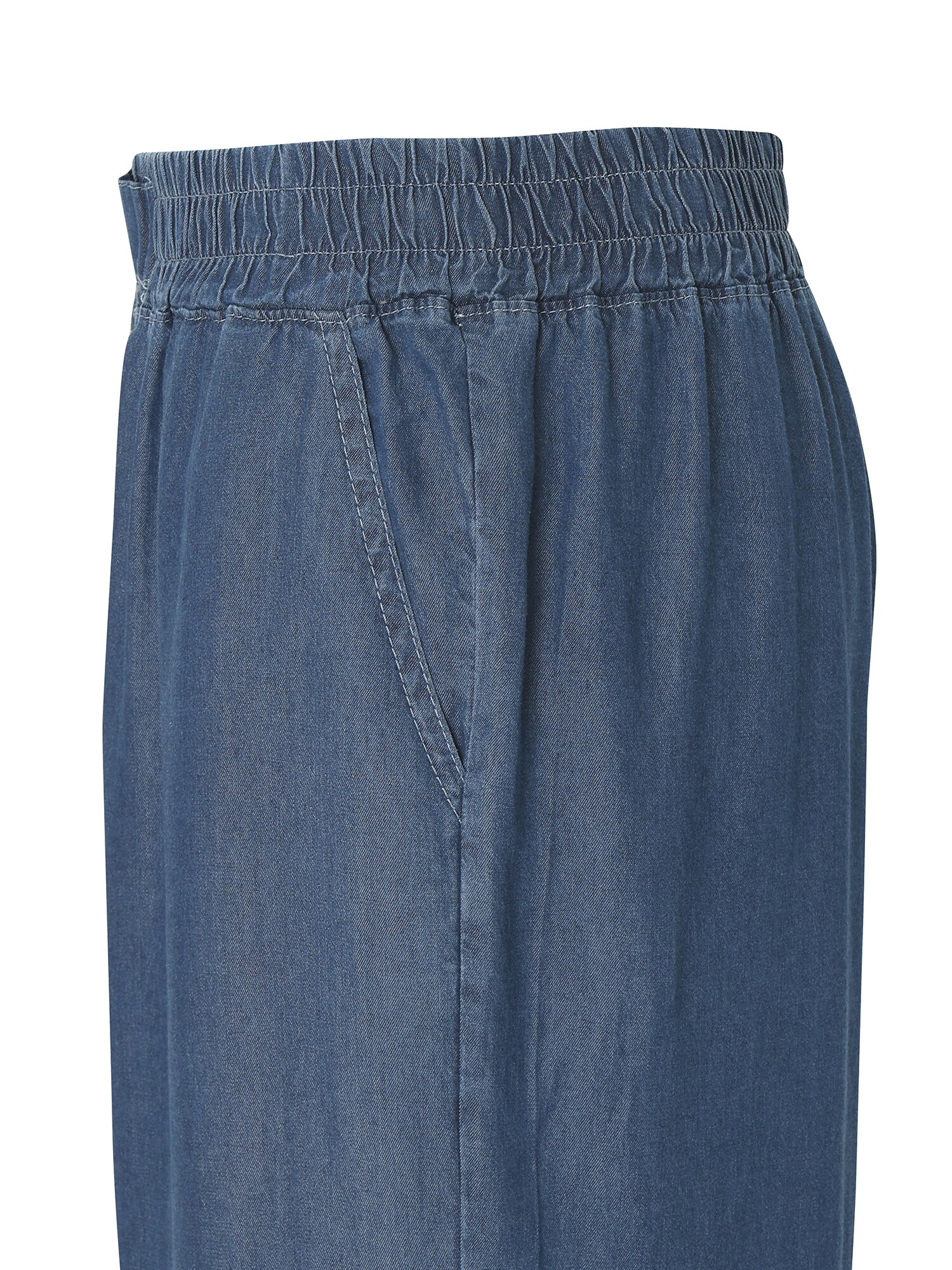 와이드핏 버튼 밴딩 데님팬츠 (DARK BLUE)