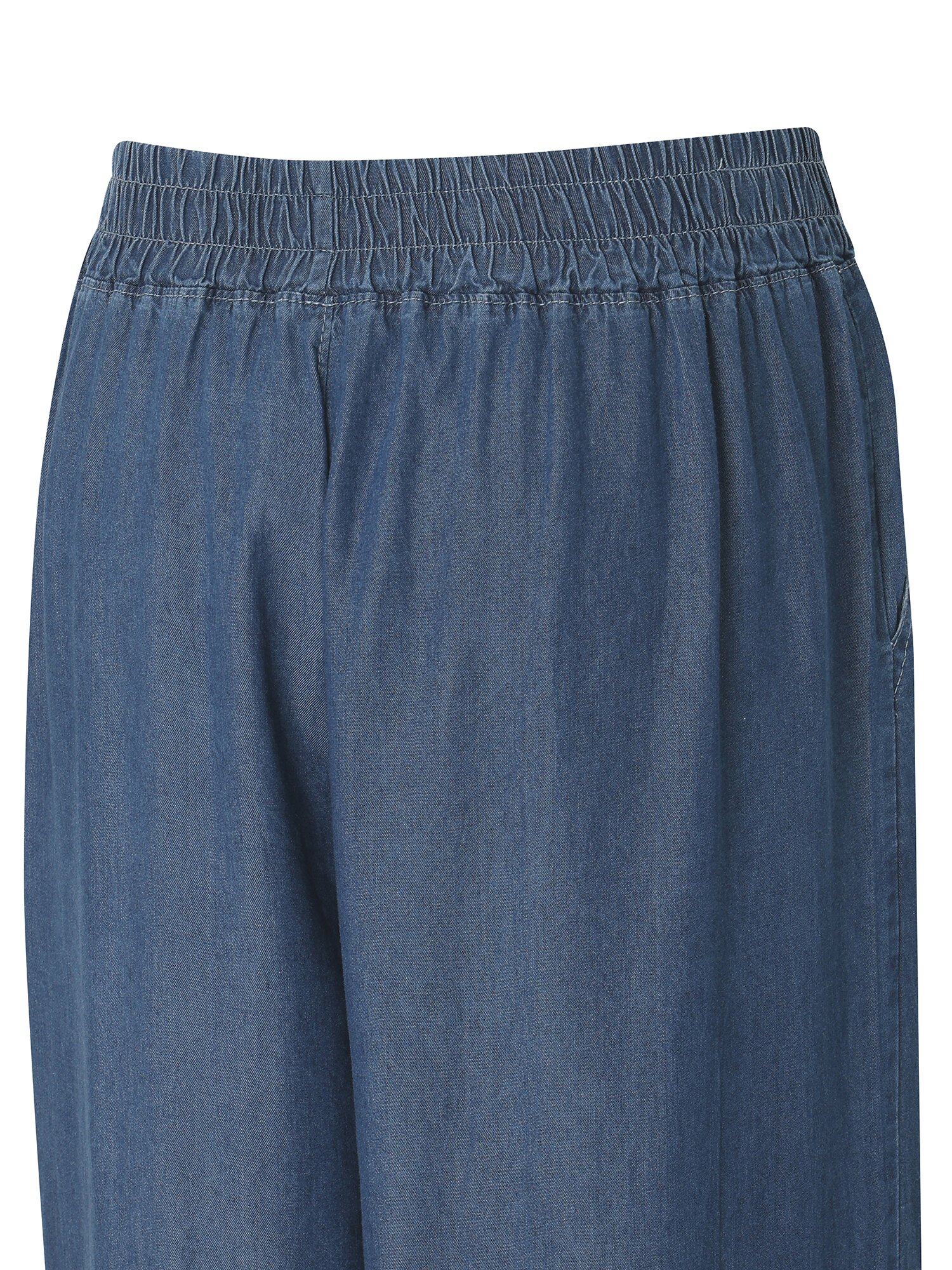 와이드핏 버튼 밴딩 데님팬츠 (DARK BLUE)