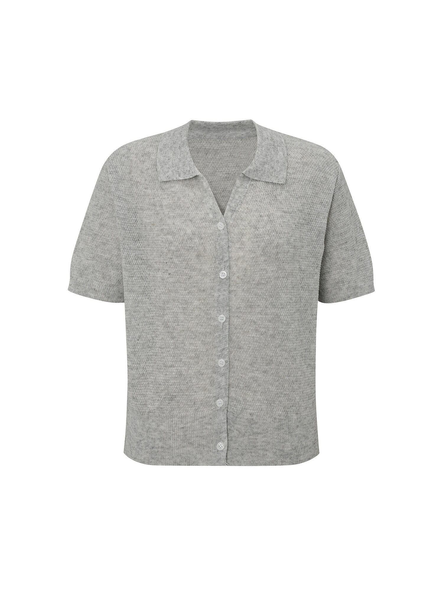 린넨 칼라 카디건 (LIGHT GREY)