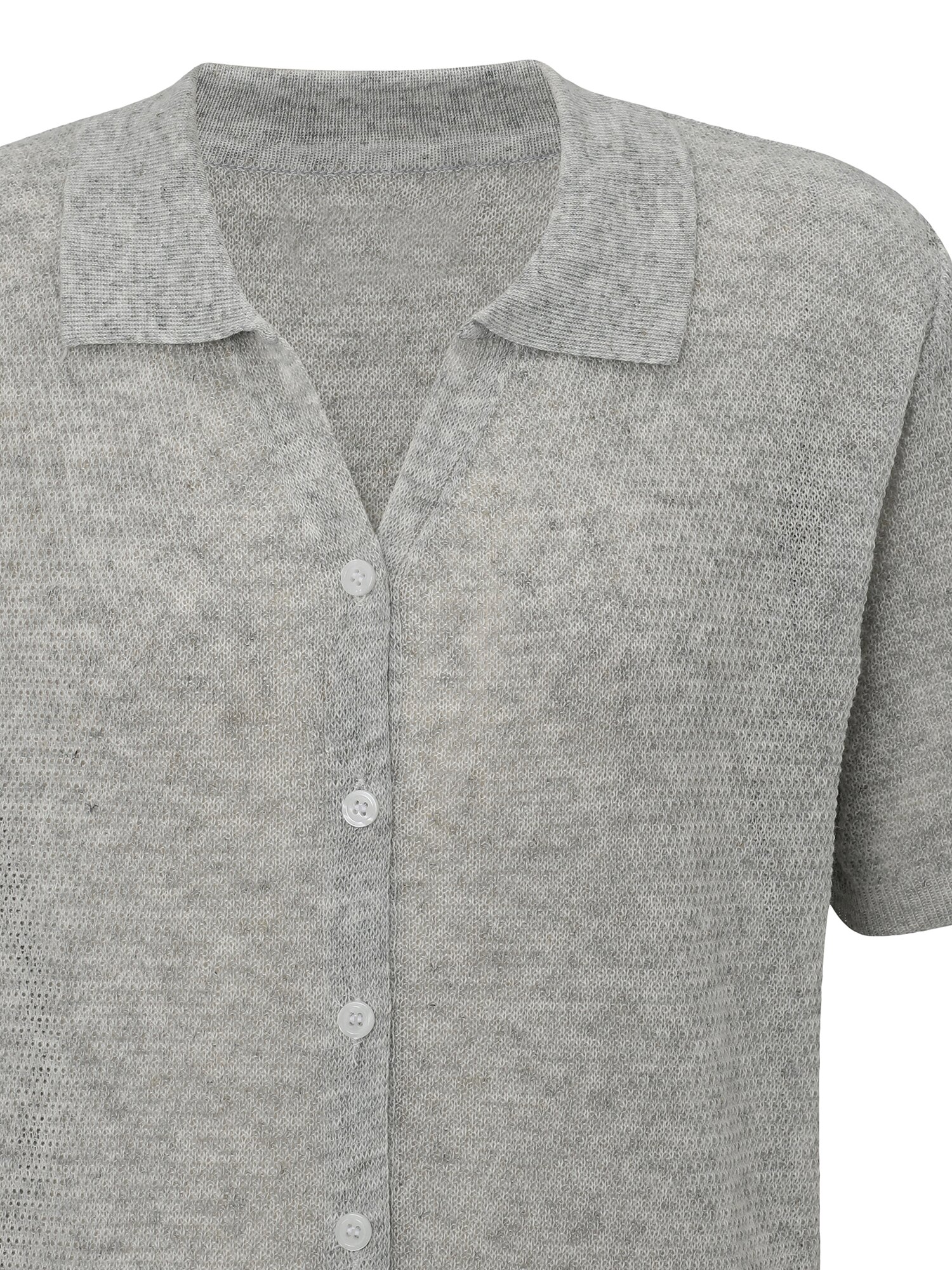 린넨 칼라 카디건 (LIGHT GREY)