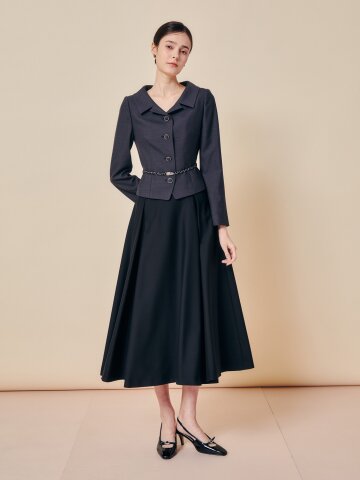 모던 쿠튀르 풀 플레어 스커트 