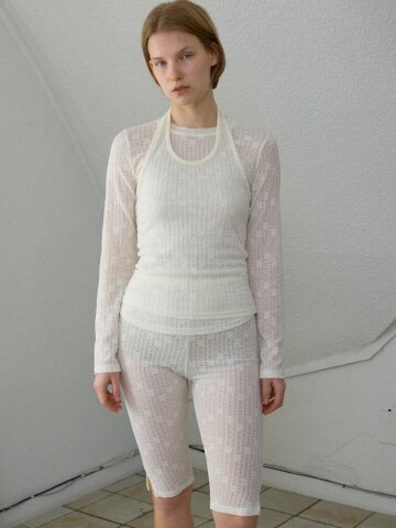 Flower Lace Capri Pants_Ivory