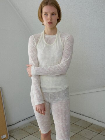 Flower Lace Layered Top Set_Ivory