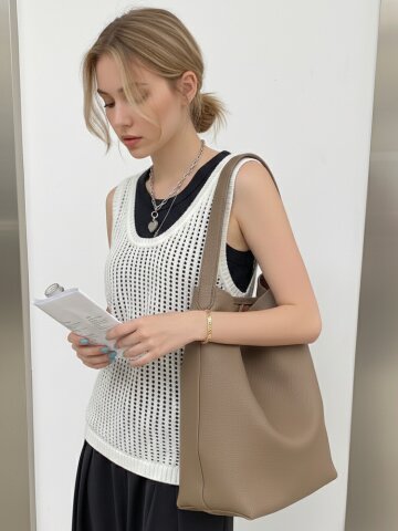 아벨린 천연 소가죽 숄더 버킷백 쇼퍼백 보부상가방 M198