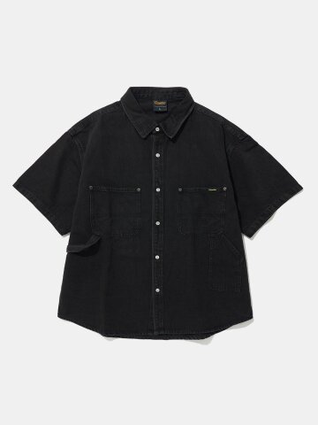 UTILITY TWO POCKET DENIM SHIRTS_BLACK