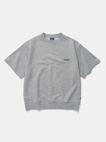 NYC EMB TERRY S/S CREW NECK_MELANGE GRAY