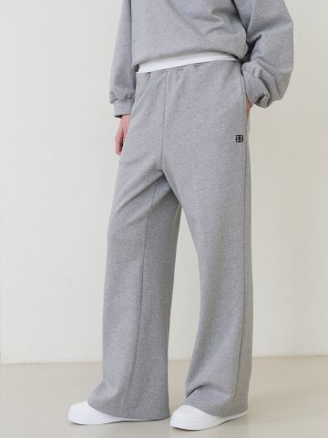 세미 와이드 스웻팬츠 그레이 [T61]