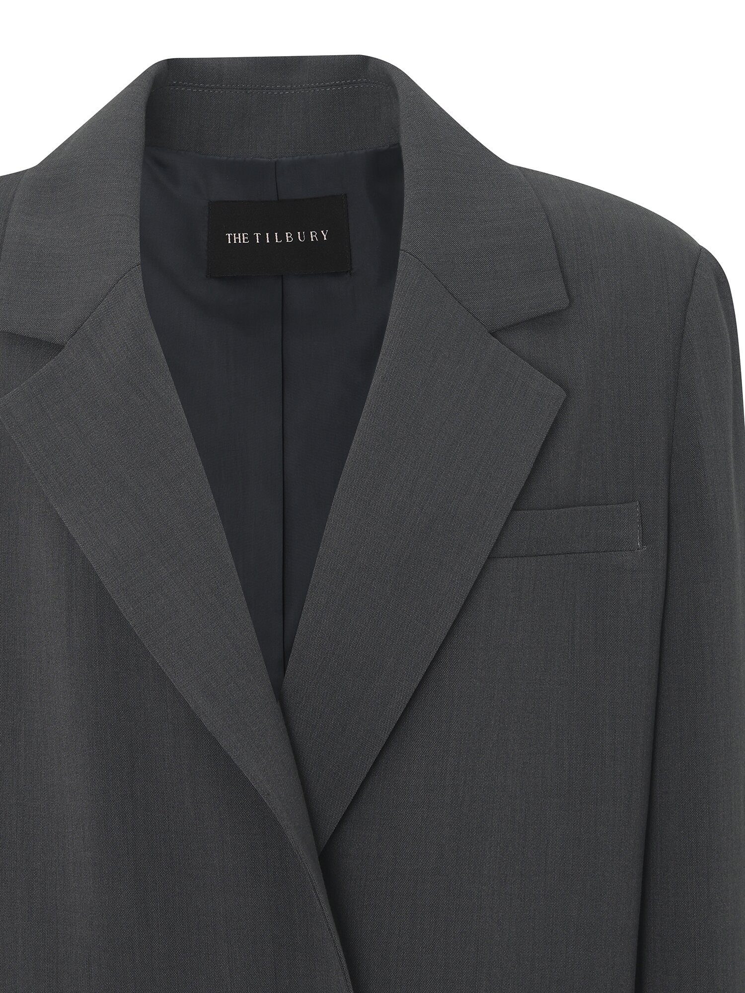 원 버튼 싱글 테일러드 재킷 (DARK GREY)