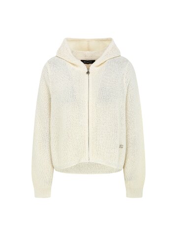 로고 장식 후드 집업 가디건 