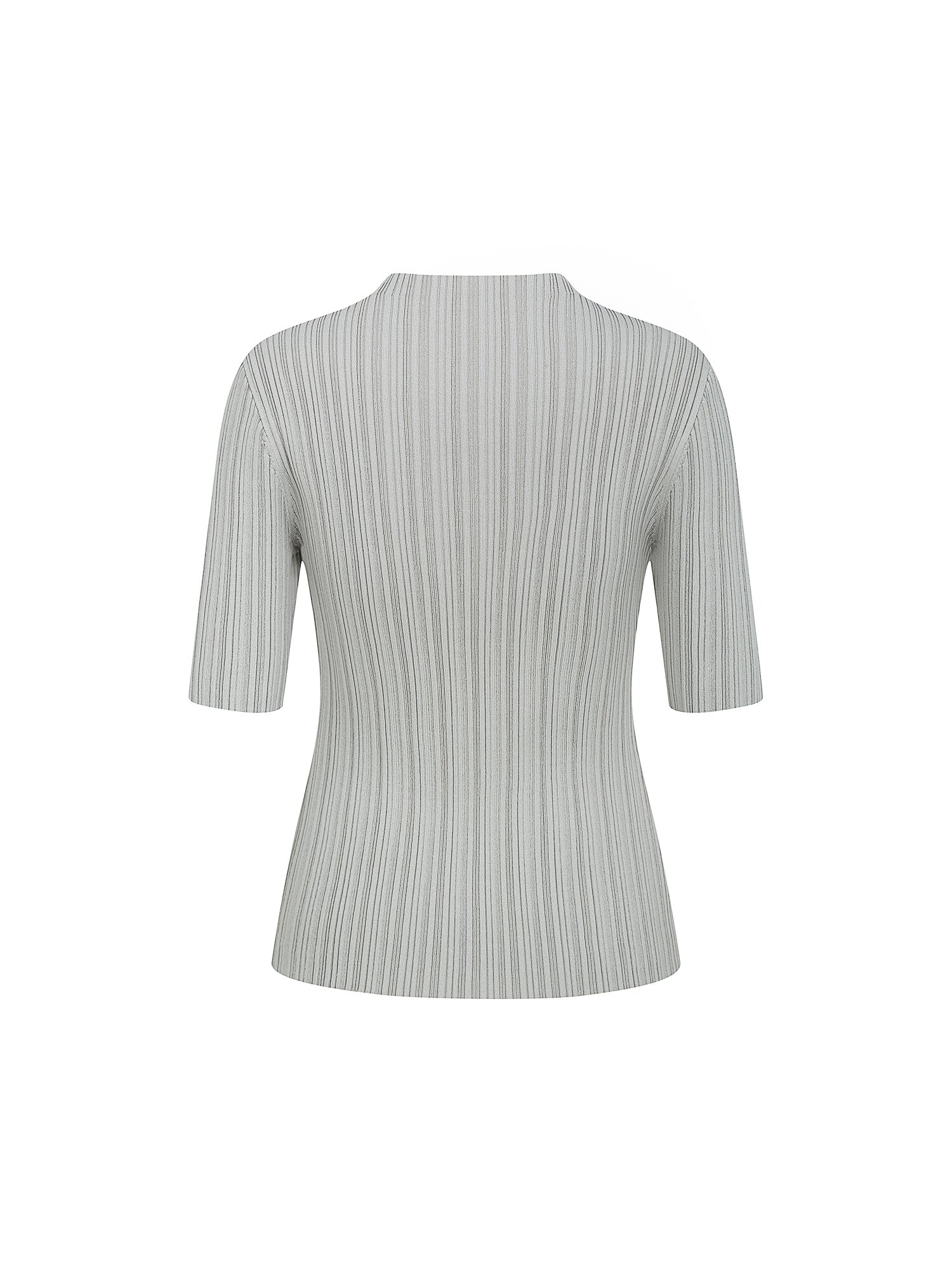 슬림핏 골지 하프넥 풀오버 니트 (LIGHT KHAKI)