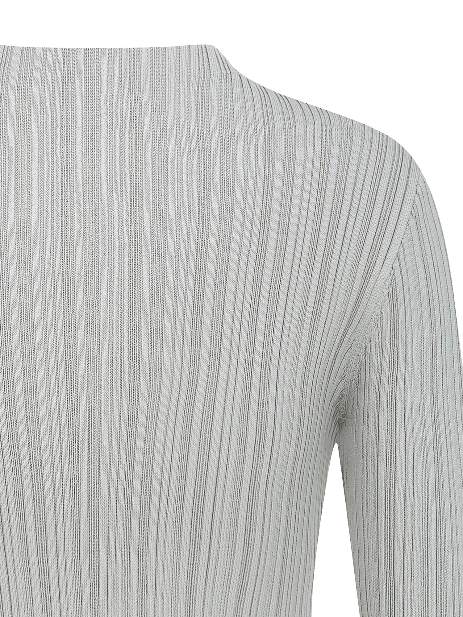 슬림핏 골지 하프넥 풀오버 니트 (LIGHT KHAKI)