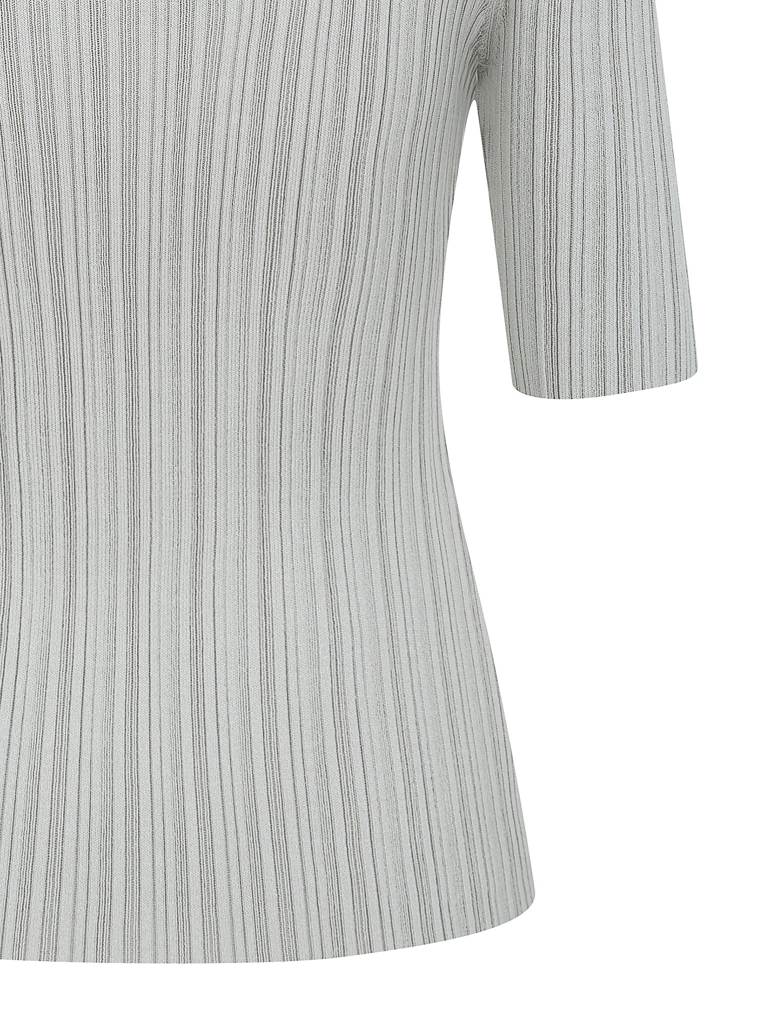 슬림핏 골지 하프넥 풀오버 니트 (LIGHT KHAKI)