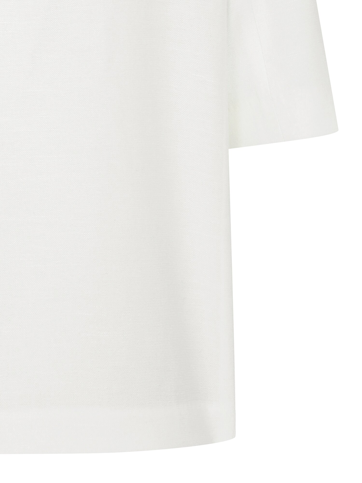 린넨 배색 스티치 더블 크롭 재킷 (WHITE)