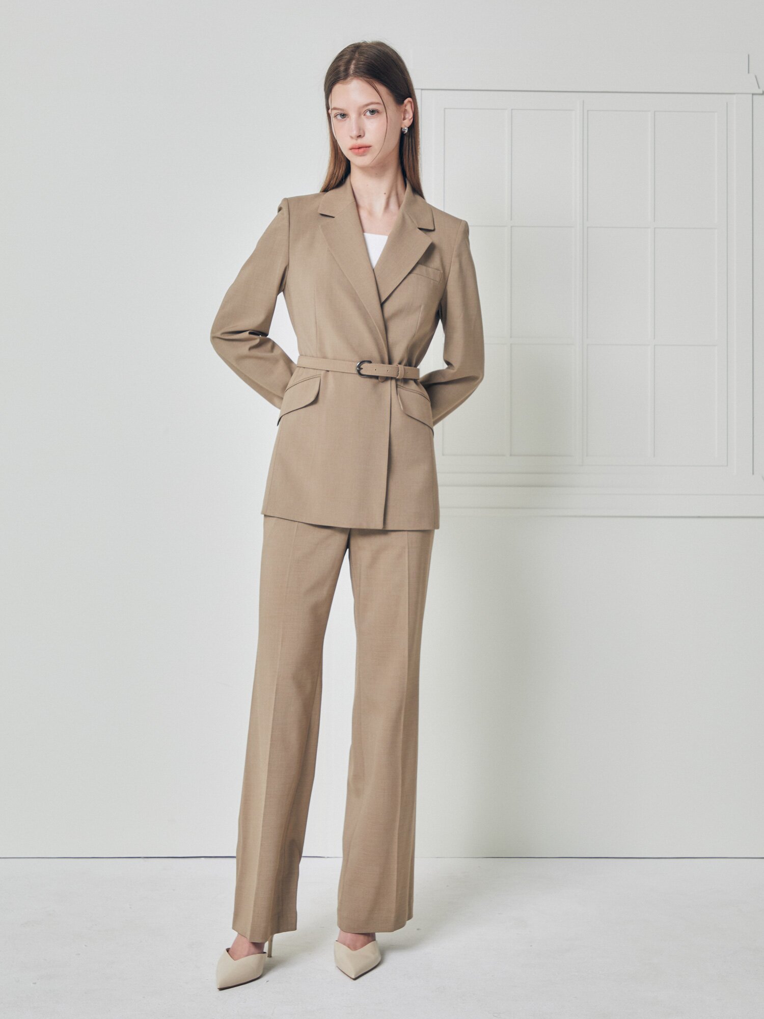 골지 투웨이 슬리브리스 니트 (IVORY)