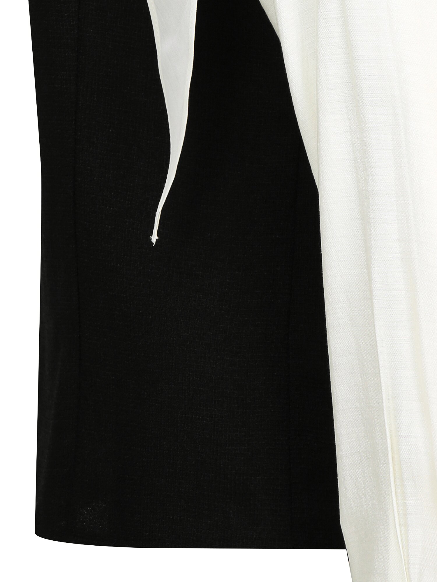 배색 숄더 리본 블라우스 (CREAM)