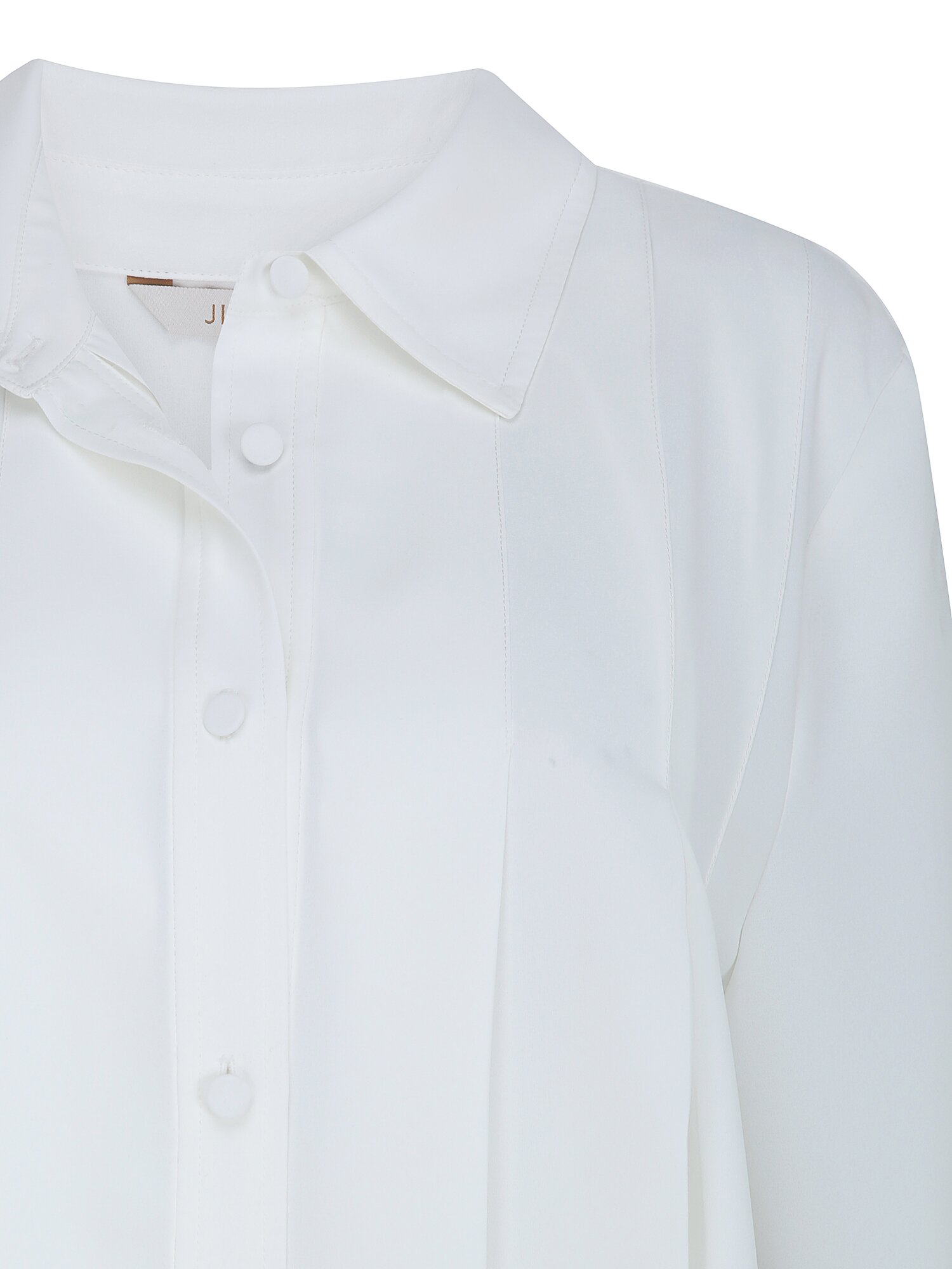 플리츠 베이직 칼라 블라우스 (IVORY)