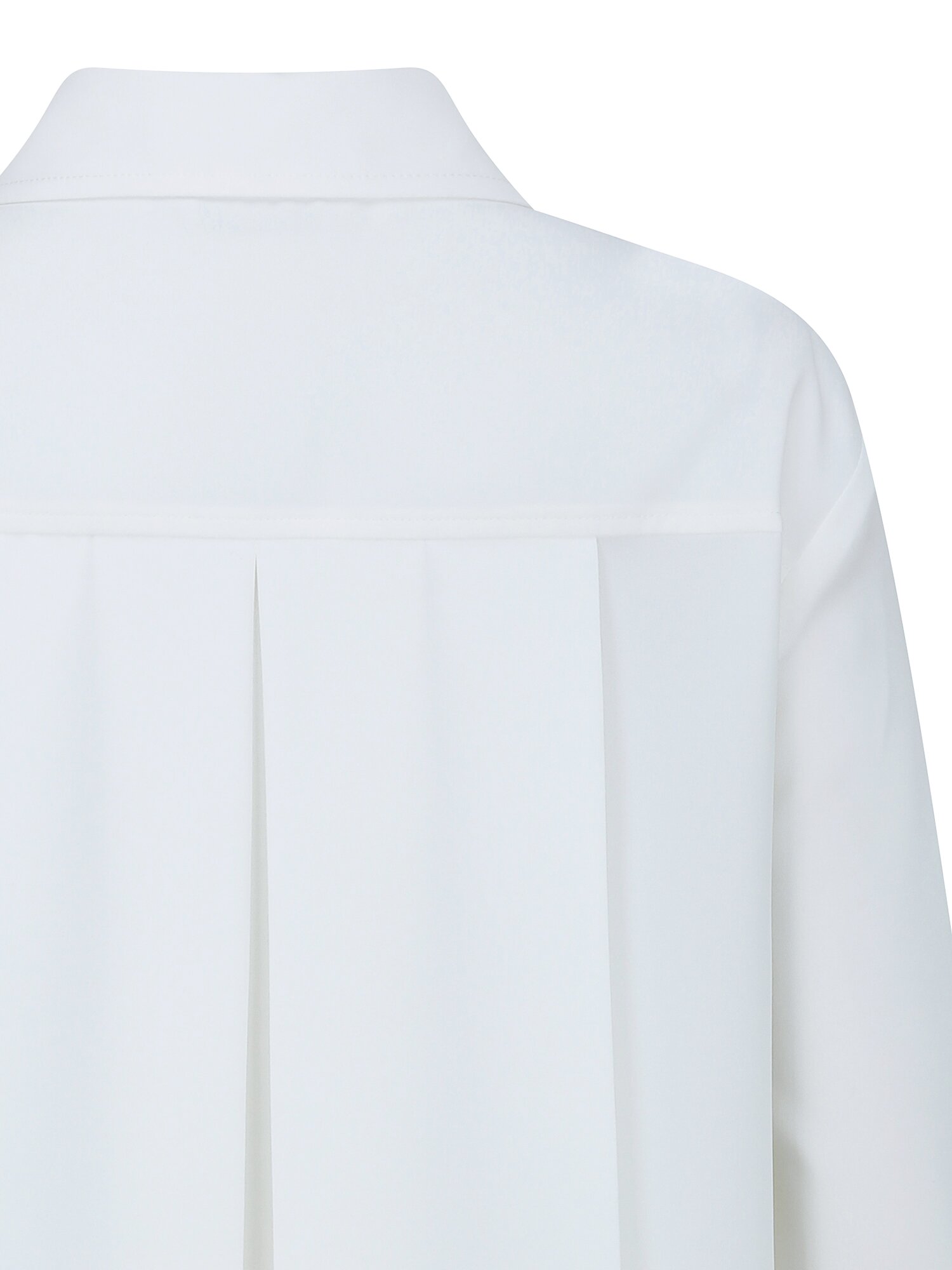 플리츠 베이직 칼라 블라우스 (IVORY)