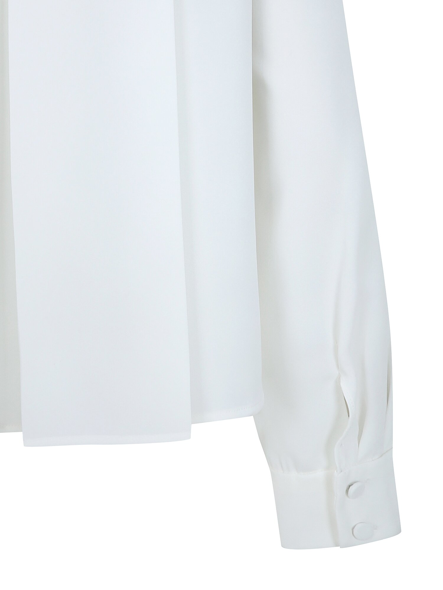 플리츠 베이직 칼라 블라우스 (IVORY)