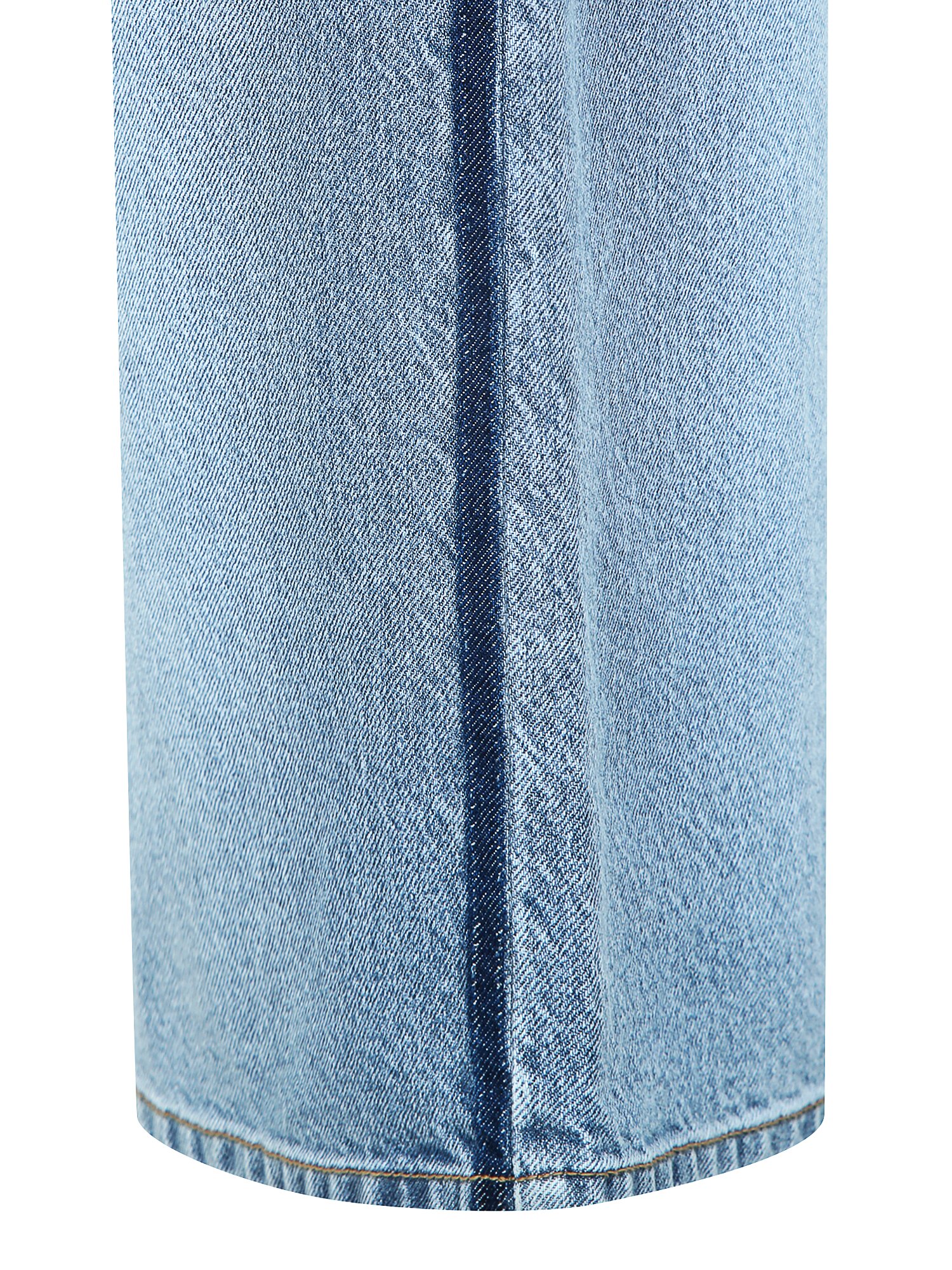 워싱 라인 와이드 데님 팬츠 (BLUE)