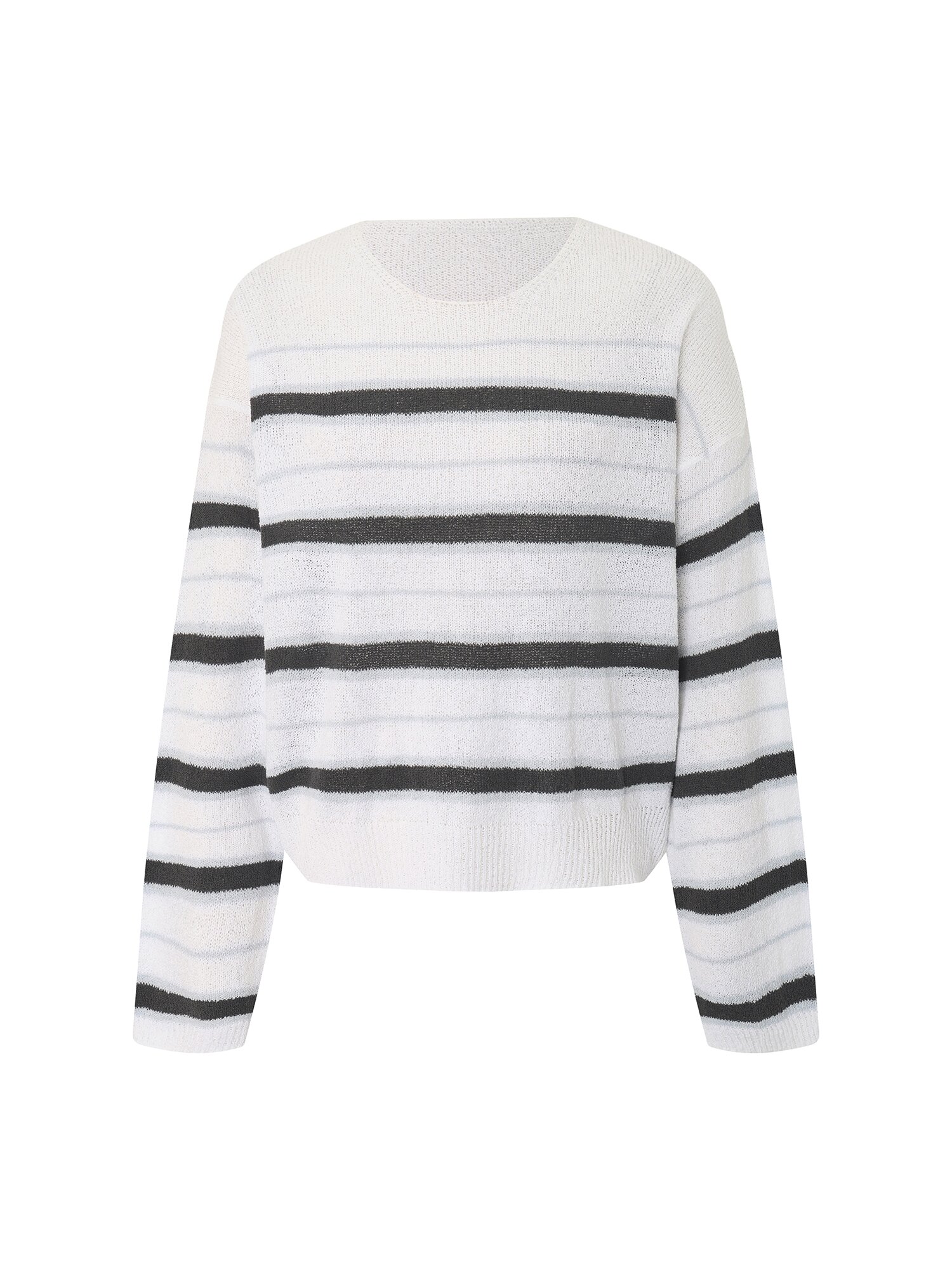 부클레 스트라이프 풀오버 니트 (IVORY)