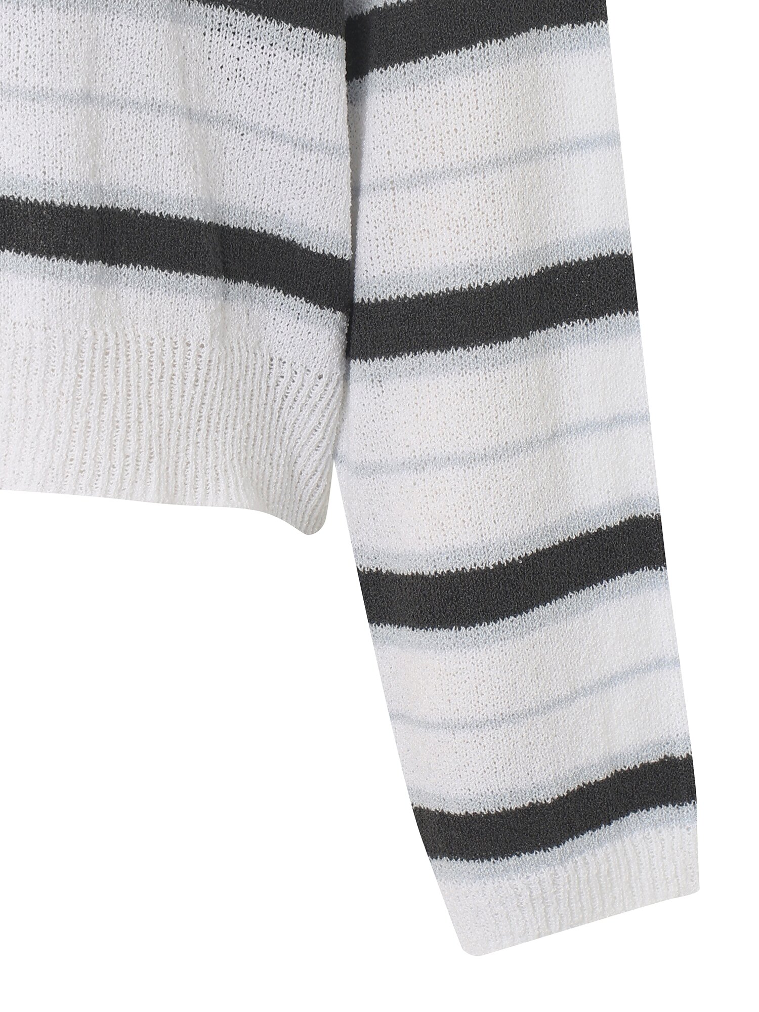 부클레 스트라이프 풀오버 니트 (IVORY)