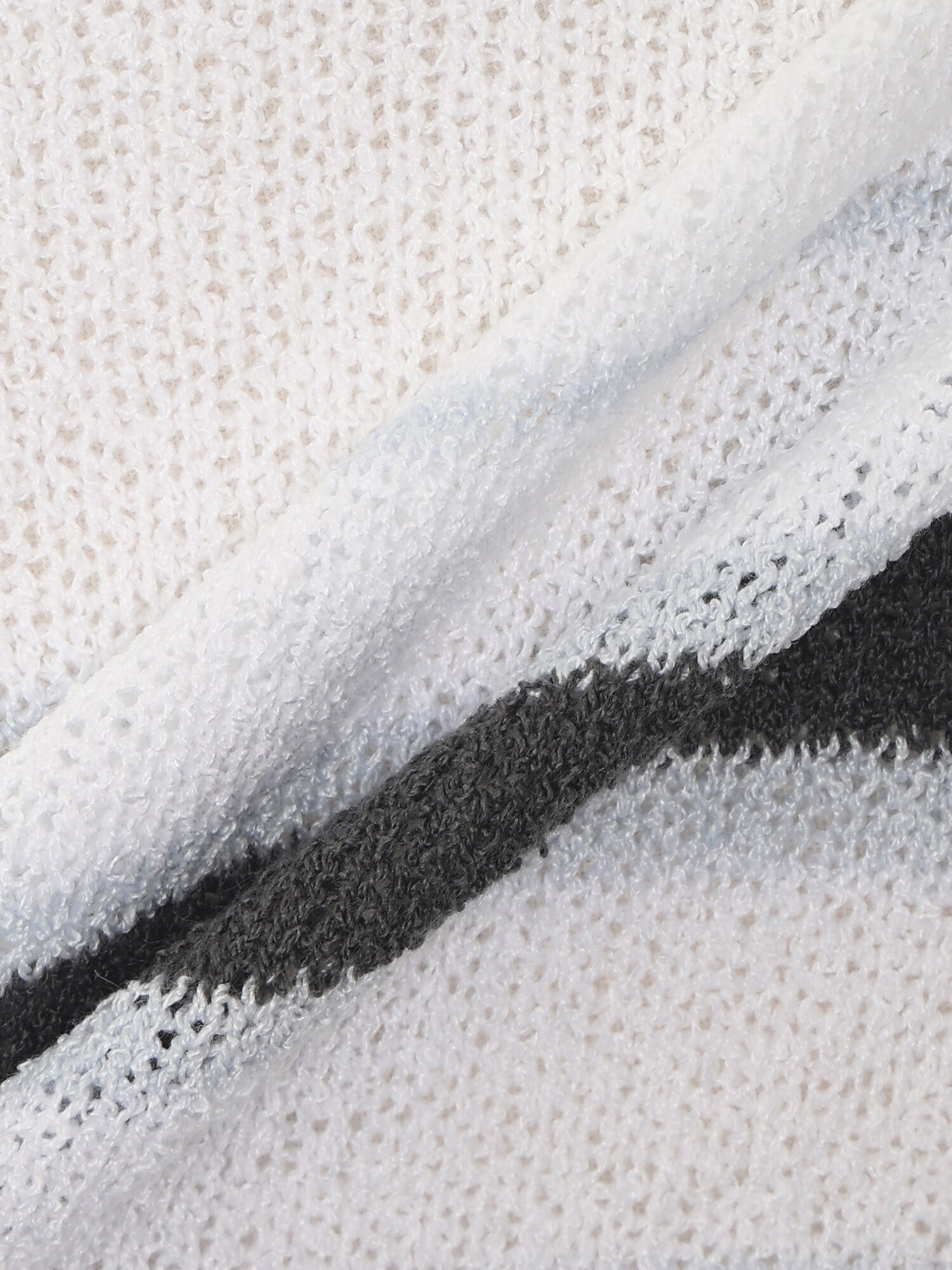 부클레 스트라이프 풀오버 니트 (IVORY)