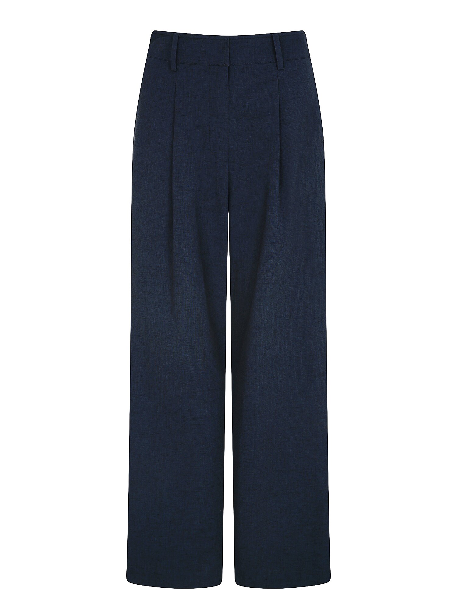 원턱 백 밴딩 와이드 팬츠 (INDIGO)