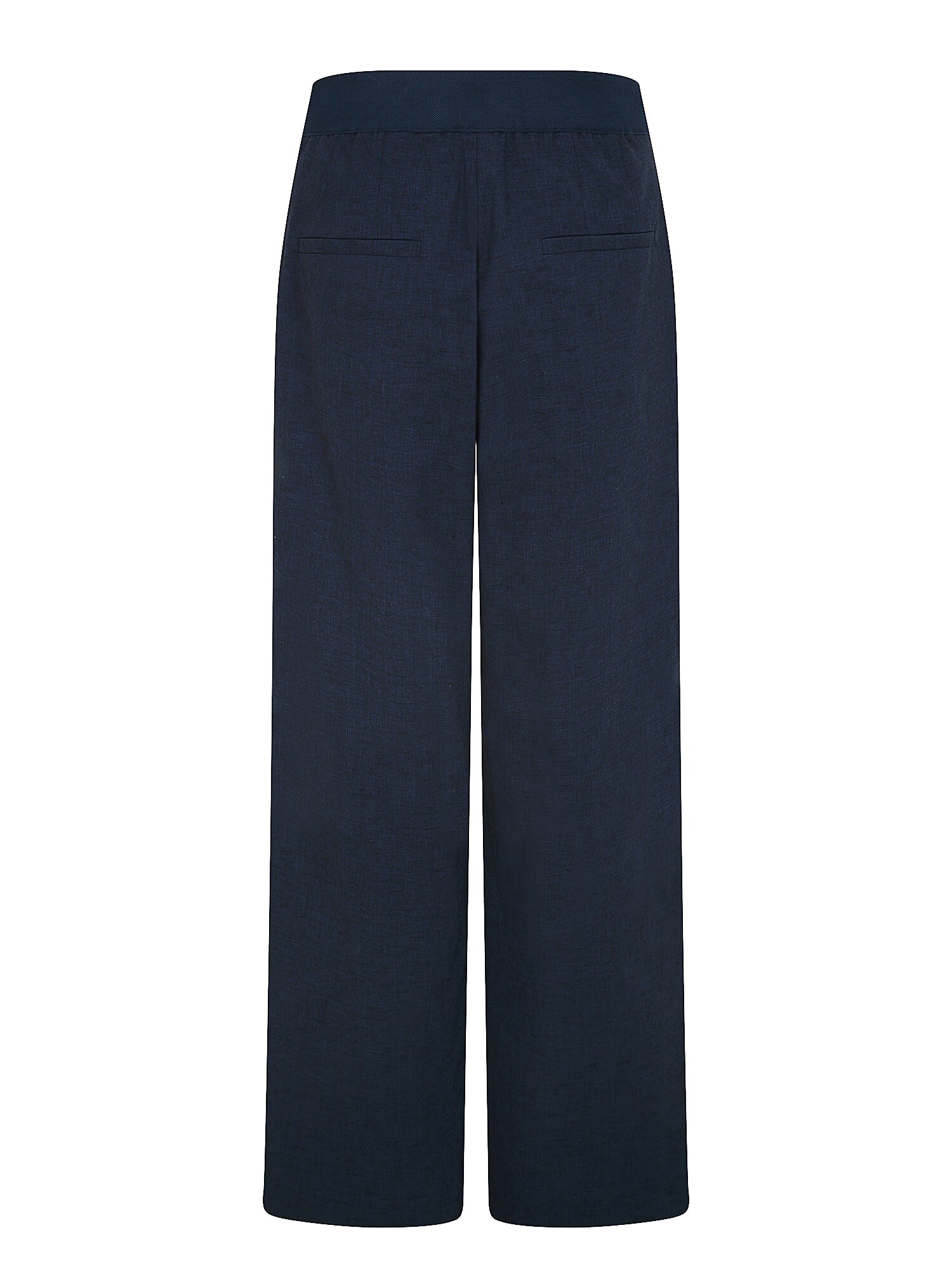 원턱 백 밴딩 와이드 팬츠 (INDIGO)