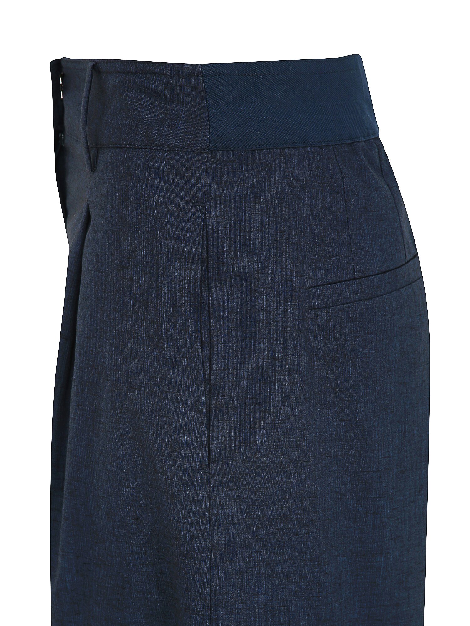 원턱 백 밴딩 와이드 팬츠 (INDIGO)