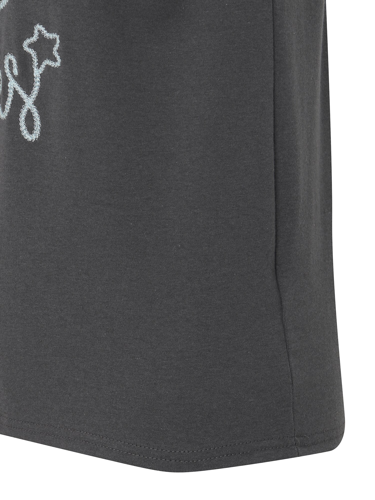 체인자수 라운드넥 티셔츠 (DARK GREY)