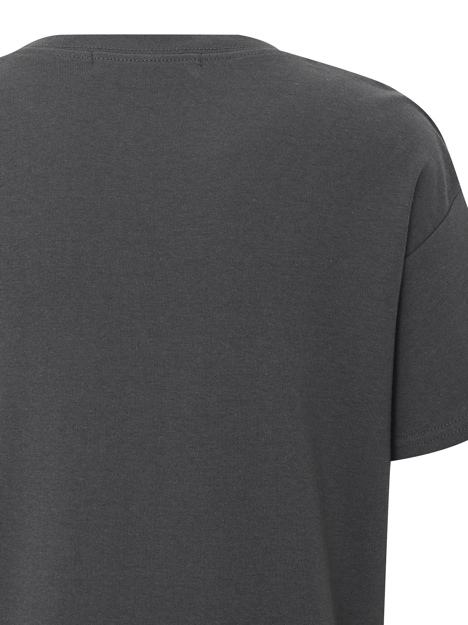 체인자수 라운드넥 티셔츠 (DARK GREY)