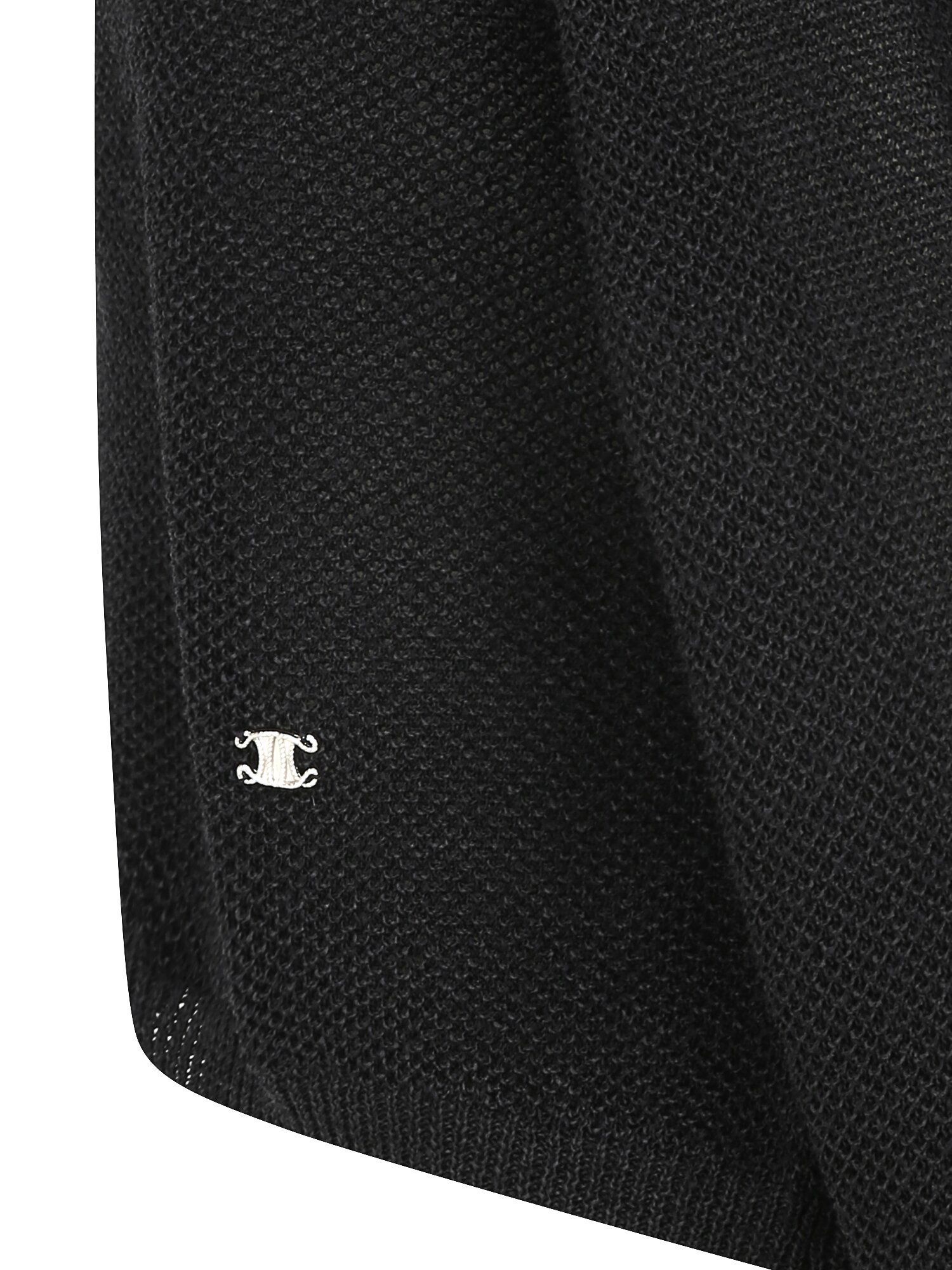 로고 장식 후드 집업 가디건 (BLACK)