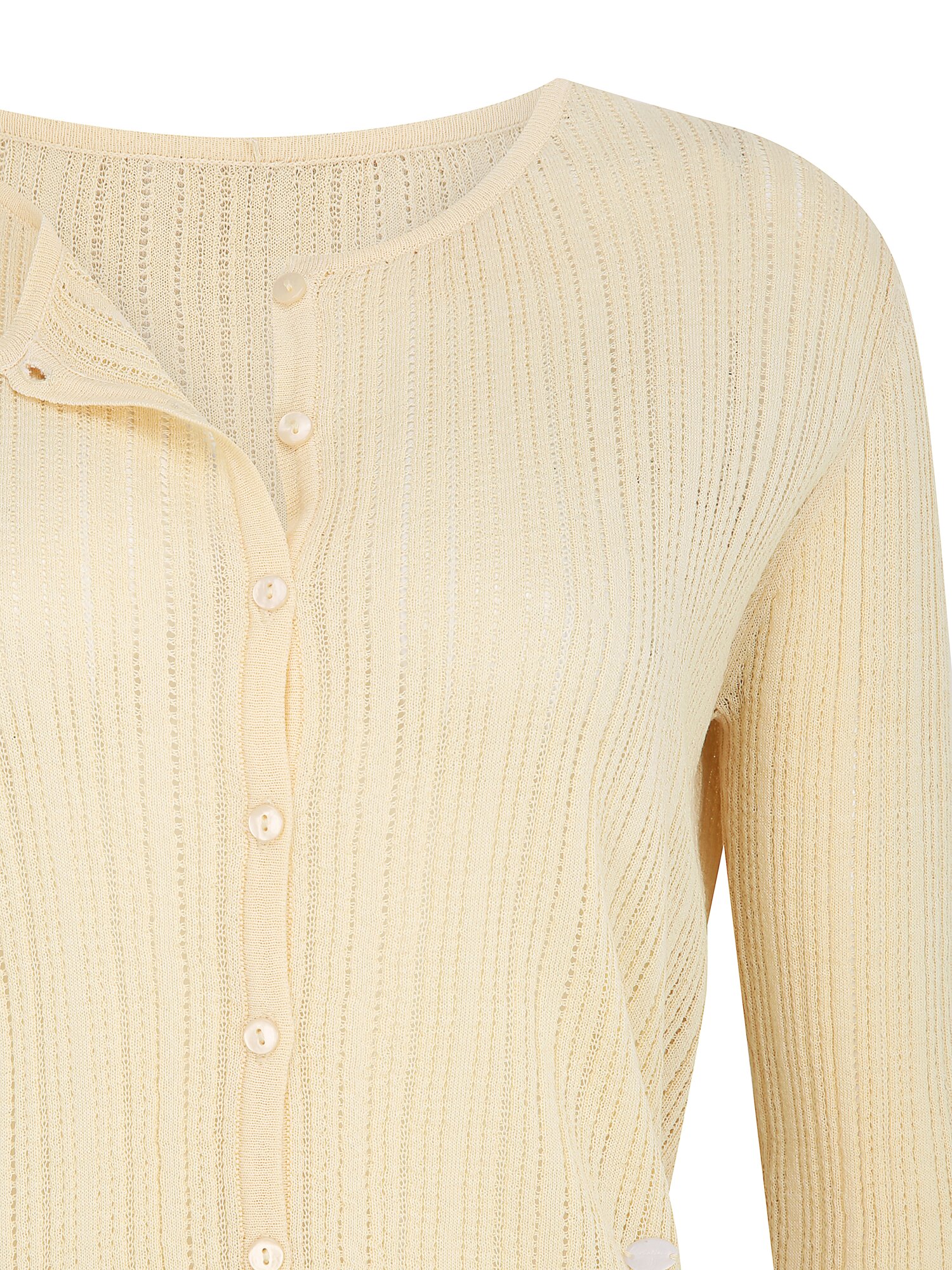 스카시 라운드넥 크롭 가디건 (YELLOW)