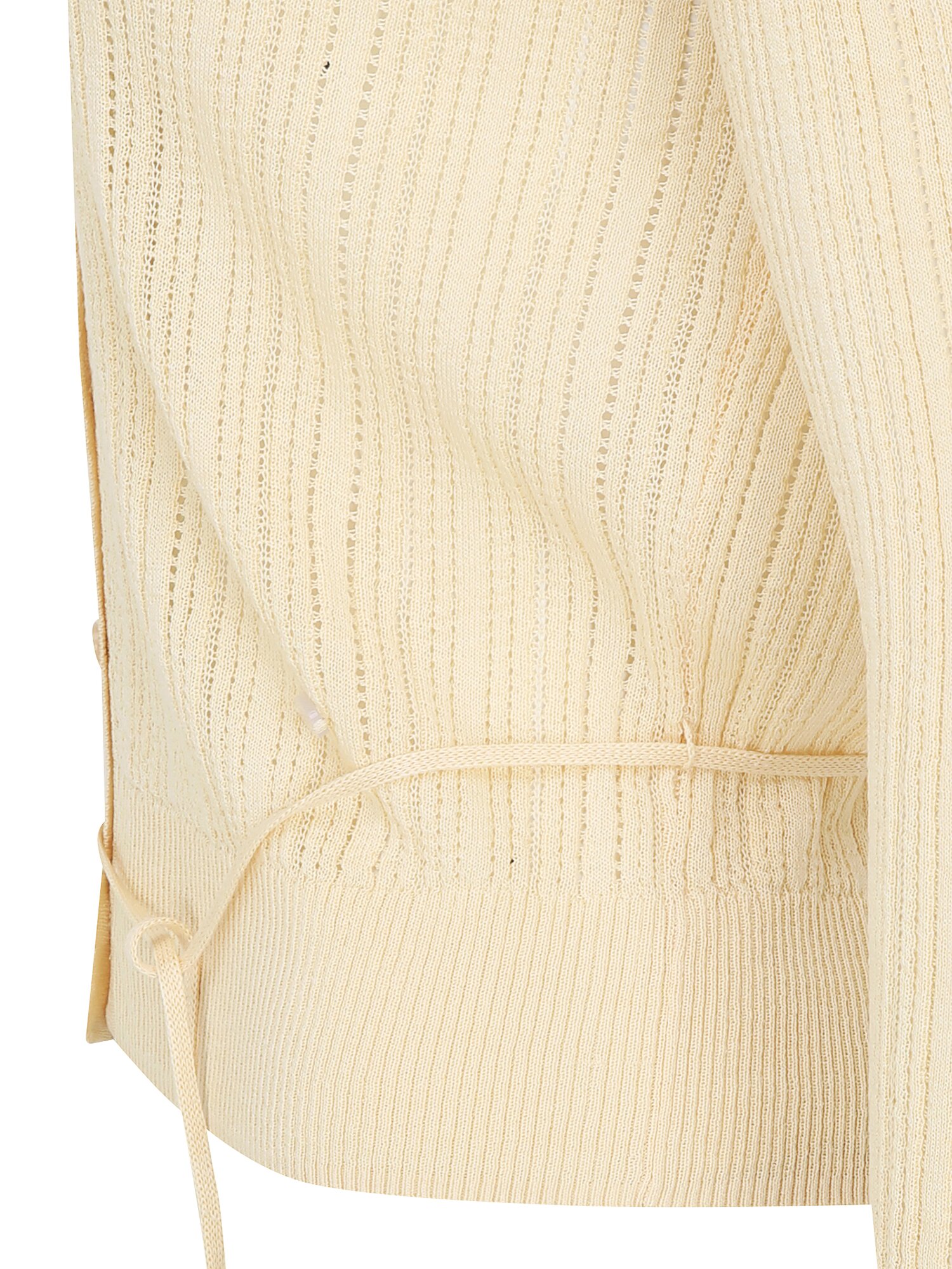 스카시 라운드넥 크롭 가디건 (YELLOW)