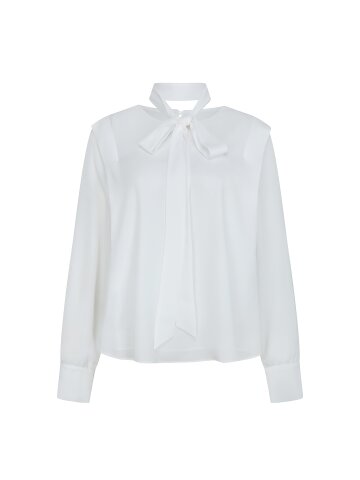 타이 숄더 턱 라운드넥 블라우스 